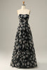 Charger l&#39;image dans la galerie, Detachable Strapless Black Flower Off The Shoulder Prom Dress
