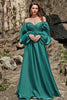 Charger l&#39;image dans la galerie, Une robe de bal longue Vert foncé à manches longues avec manches longues