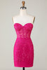 Charger l&#39;image dans la galerie, Hot Selling Bodycon Sweetheart Purple Corset Homecoming Dress avec appliques