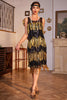 Charger l&#39;image dans la galerie, Robe Great Gatsby à franges dorées avec paillettes