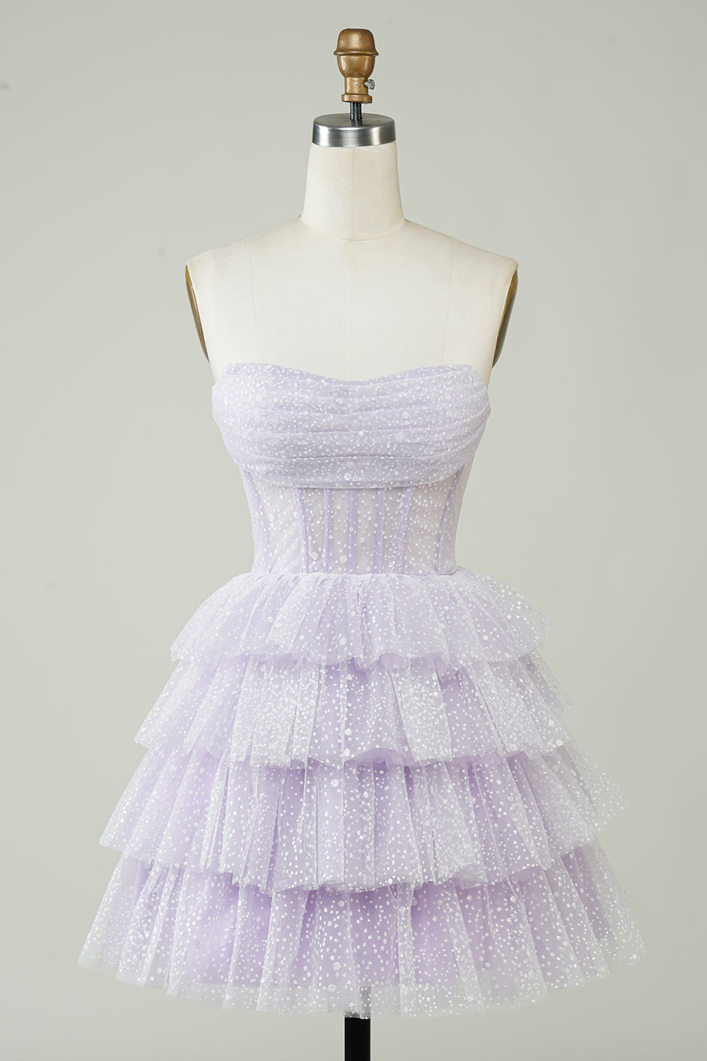 Sparkly Purple Corset Robe à plusieurs niveaux