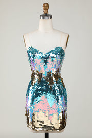 Robe courte Moulante à paillettes scintillante