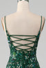Charger l&#39;image dans la galerie, Sirène Robe de Soirée vert foncé à lacets avec appliques