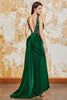 Charger l&#39;image dans la galerie, Robe de soirée sirène vert foncé scintillant avec fente