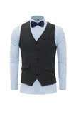 Châle noir Revers Ensemble d’accessoires pour hommes avec 6 pièces