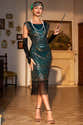 Robe De Cocktail Gatsby Années 1920 Avec Franges Et Paillettes - Sans Manches, Dos Nu, 100% Polyester - 7