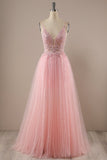 Robe de bal longue rose