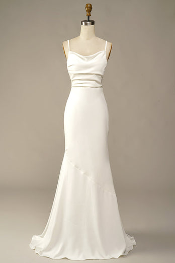 Robe de mariée longue sirène blanche