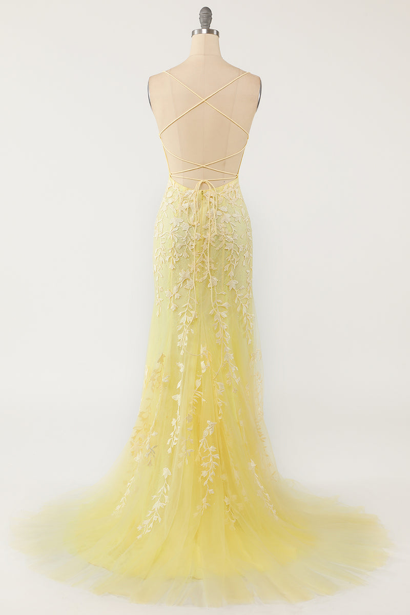 Charger l&#39;image dans la galerie, Spaghetti Straps Mermaid Prom Robe