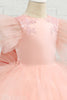 Charger l&#39;image dans la galerie, Robe rose haute-basse Tulle Flower Girl avec nœud