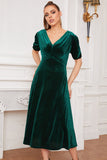 Offre à durée limitée Mini robe en velours fête (1 pièce - Style et couleur aléatoires)