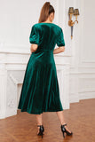 Offre à durée limitée Mini robe en velours fête (1 pièce - Style et couleur aléatoires)