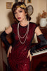 Charger l&#39;image dans la galerie, Robe à paillettes rouge Gatsby Glitter Fringe des années 20