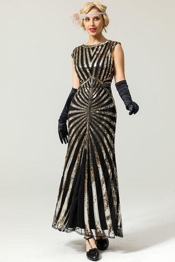 Robe Sirène Année 1920 Gatsby Flapper avec paillette
