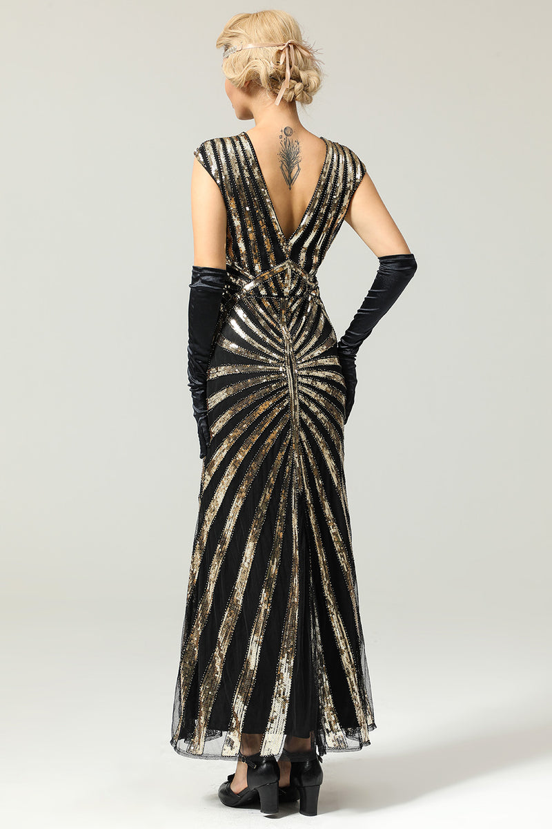 Charger l&#39;image dans la galerie, Robe Sirène Année 1920 Gatsby Flapper avec paillette