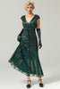 Charger l&#39;image dans la galerie, Mermaid Sequined Gatsby 1920s Flapper Robe Flapper