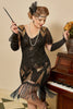 Charger l&#39;image dans la galerie, Golden Sequin Fringes Plus taille 1920s Robe