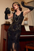 Charger l&#39;image dans la galerie, Robe Black Party Sequins des années 20