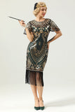 Robe à paillettes vertes des années 1920