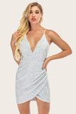 Robe de cocktail Silver Sequin Bodycon