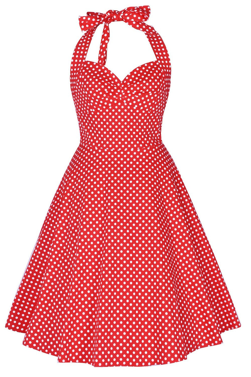 Charger l&#39;image dans la galerie, Halter Imprimé années 1950 Pin Up Dress