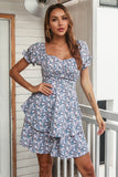 Robe Boho d’été bleue florale