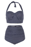 Maillots de bain Vintage Navy Polka Dots