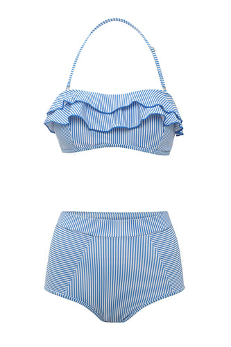 Blue Stripes Deux Pièces Bikini