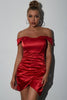 Charger l&#39;image dans la galerie, Red Bodycon Ruffles Robe cocktail