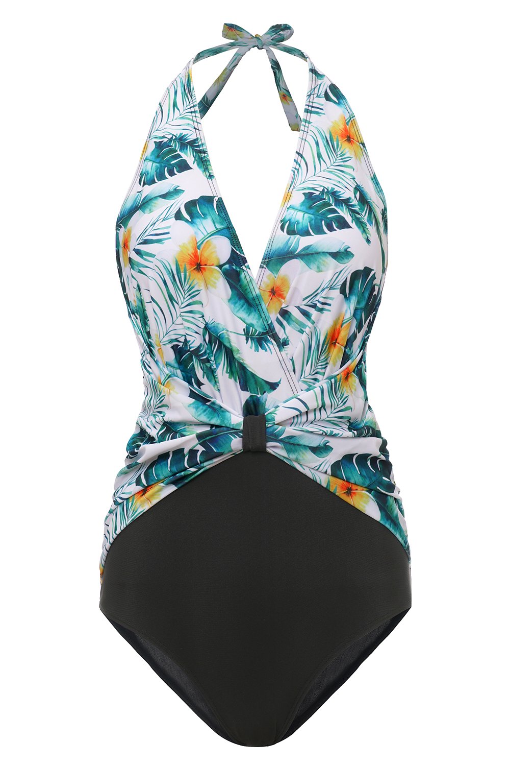 Maillots de bain White Printed Flower One Piece