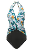 Maillots de bain White Printed Flower One Piece