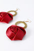 Charger l&#39;image dans la galerie, Boucles d’oreilles d’Halloween pour femmes rouges avec des fleurs