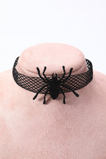 Choker araignée noir d’Halloween