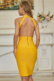 Robe jaune Bodycon Party