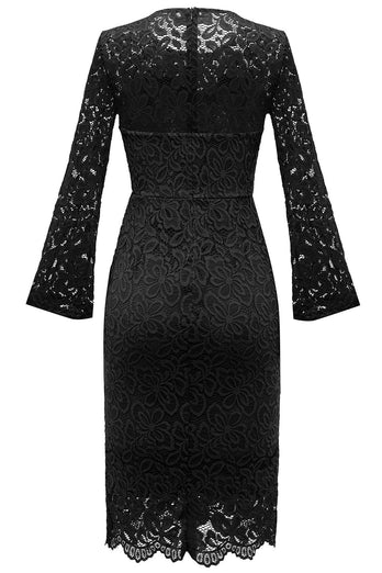 Navy Bodycon Lace Robe Formelle