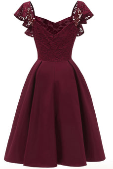 Sweetheart Burgundy Cocktail Party Robe