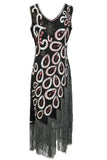 Asymétrique col en V Robe Flapper des années 20