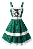 Robe de velours vintage de Noël vert