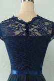 Robe de mariée en dentelle Navy Midi