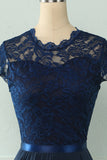 Robe de mariée en dentelle Navy Midi