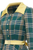 Charger l&#39;image dans la galerie, Robe Vintage d’automne à carreaux verts