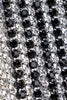 Charger l&#39;image dans la galerie, Embrayage de bal perlé noir et argent