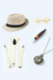 Ensemble d’accessoires noir des années 20 pour hommes