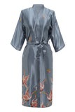 Robe de mariée en satin imprimée Grue Grise