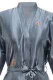 Robe de mariée en satin imprimée Grue Grise