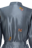 Robe de mariée en satin imprimée Grue Grise