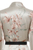 Charger l&#39;image dans la galerie, Robe de mariée en satin floral gris clair
