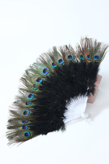 Accessoire des années 20 Peacock Feather Fan