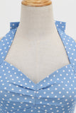 Retro Polka Dots Halter Robe à dos ouvert