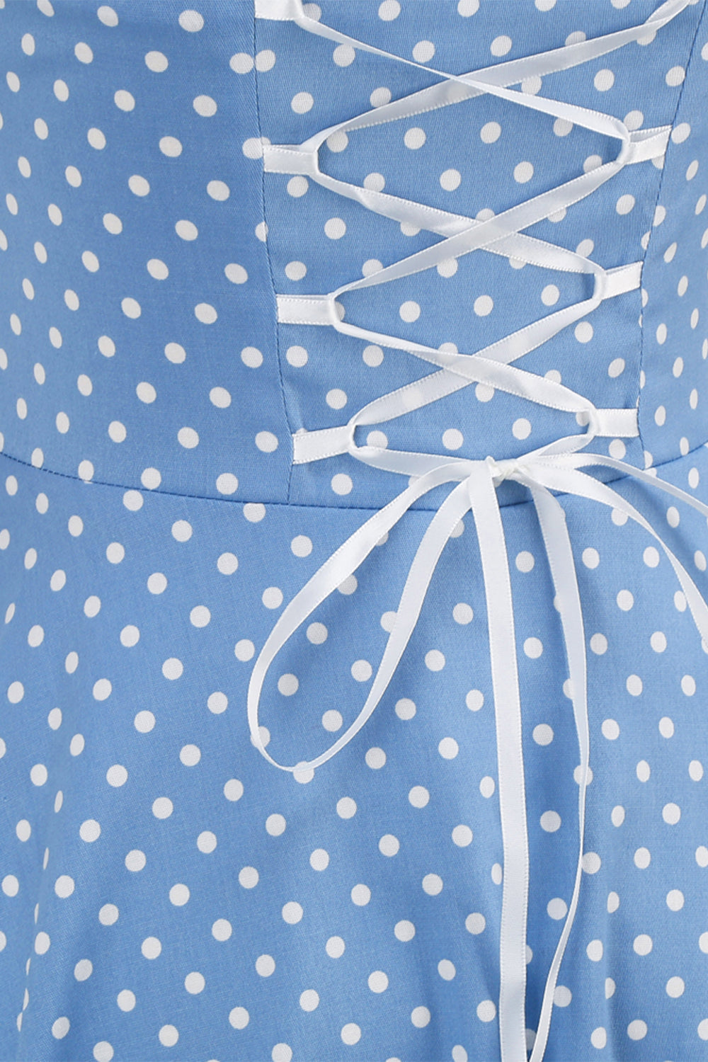 Retro Polka Dots Halter Robe à dos ouvert